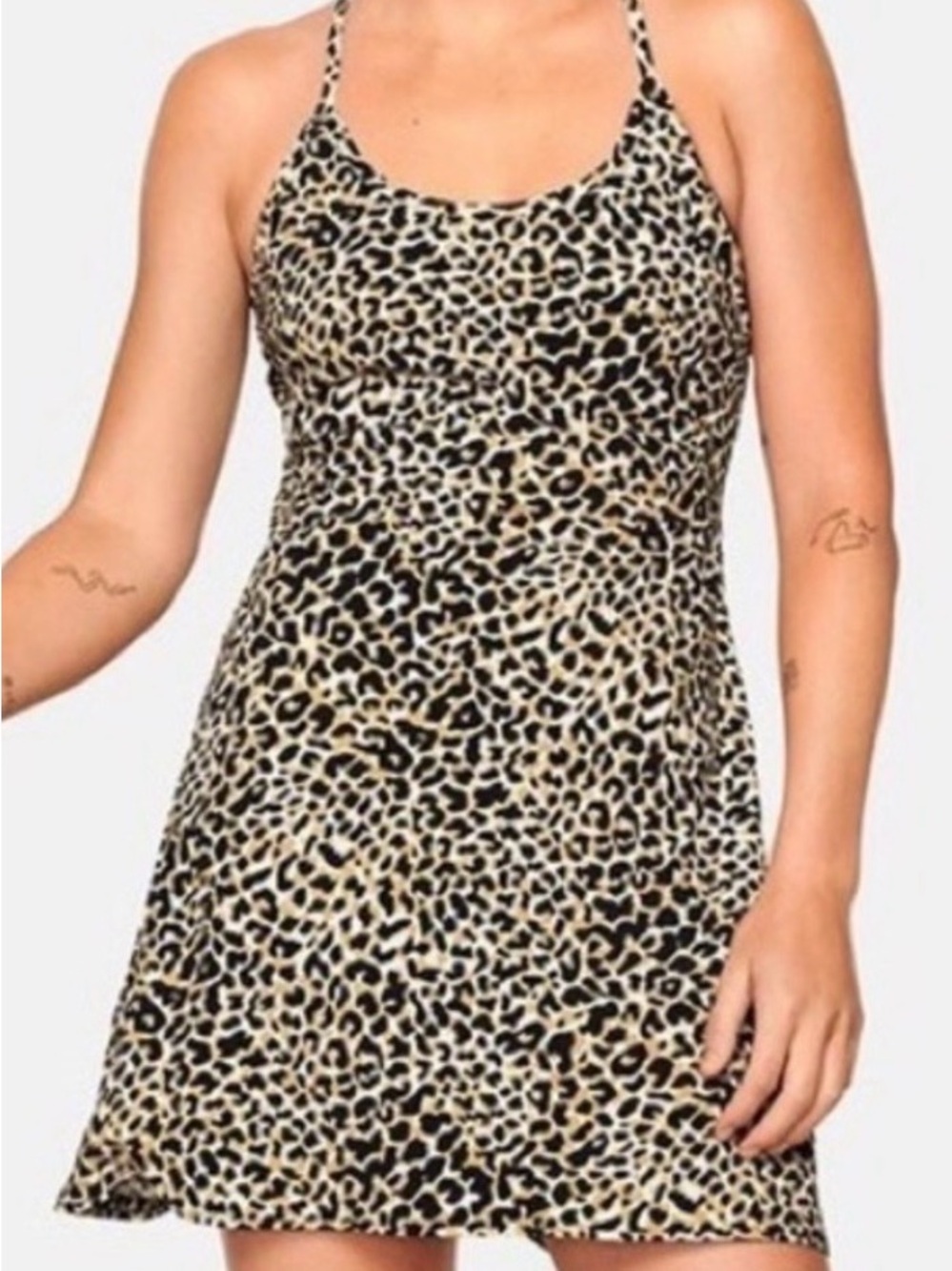 Outdoor Voices Leopard Print Athletic Dress